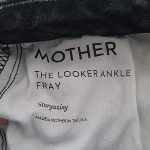 Mother Jeans - The Looker, Ankle Fray - Black wash